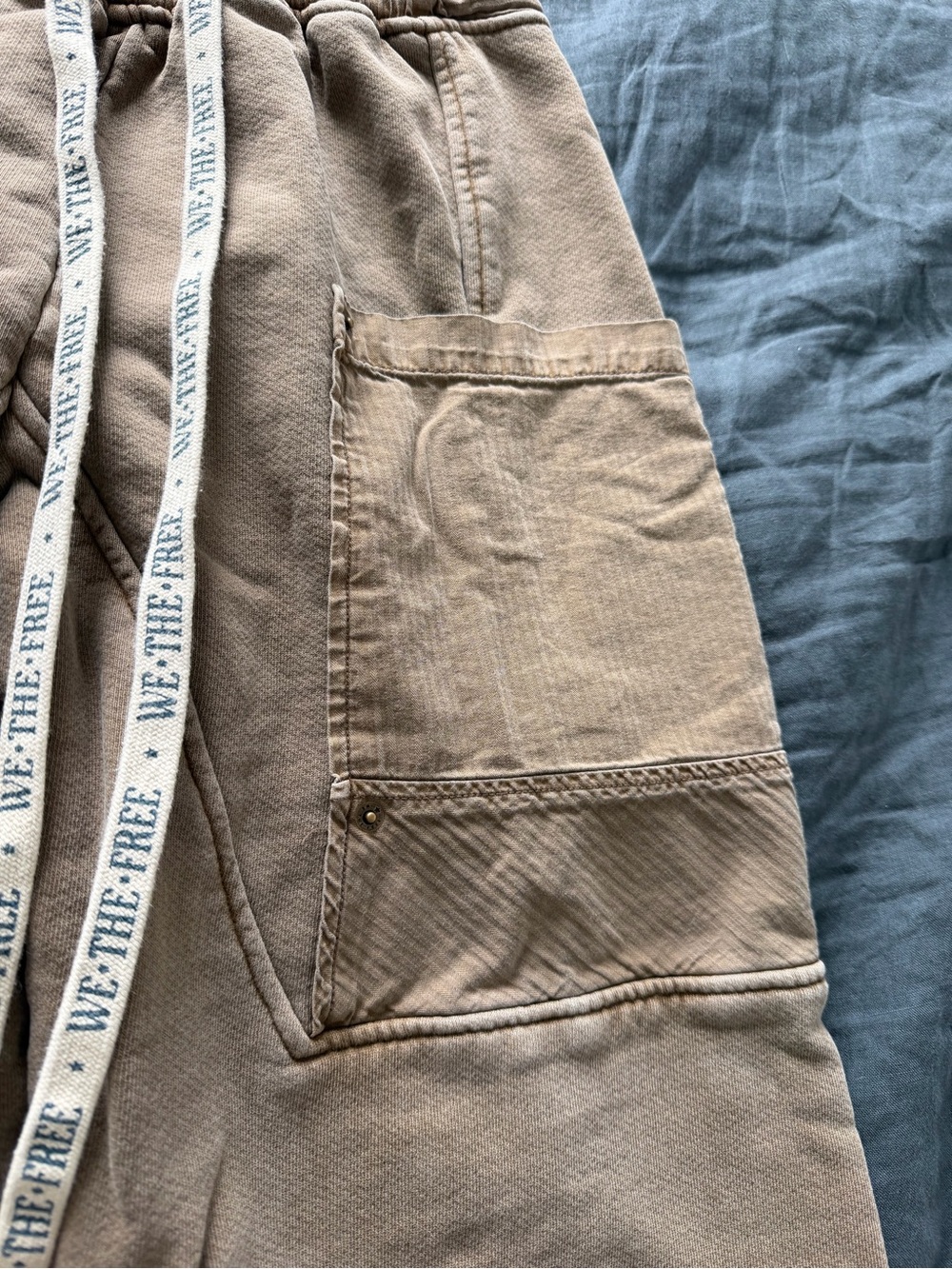We The Free Olive-Tan Boyfriend Cargo Jeans - Picture 5 of 9